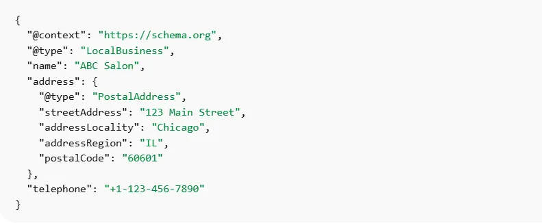 Wix JSON-LD Schema Markup Example