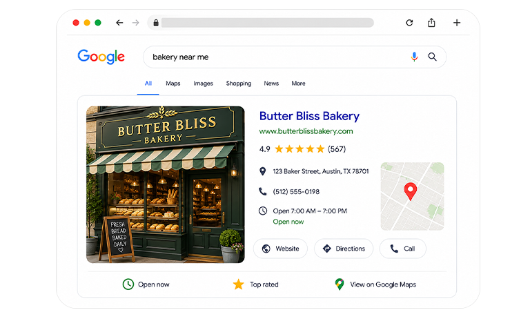 Display a clear business identity