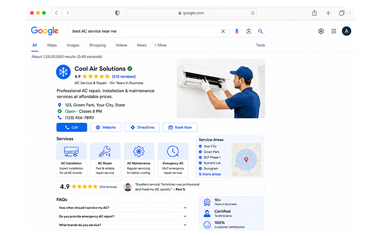 Highlight the Services You Offer and the Areas You Cover