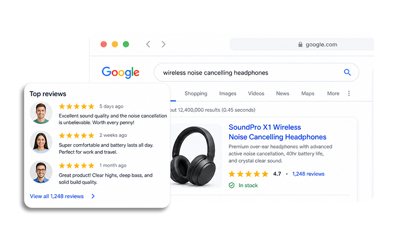 Highlight your product and details directly in search