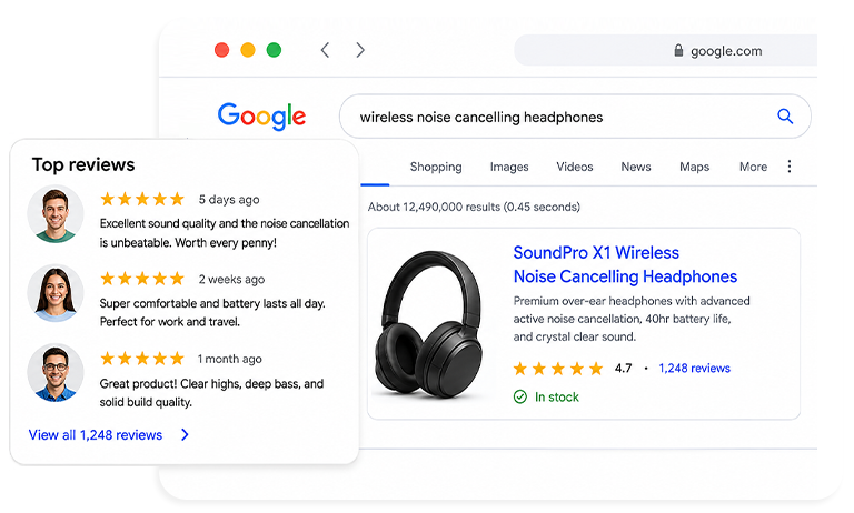 Highlight your product and details directly in search