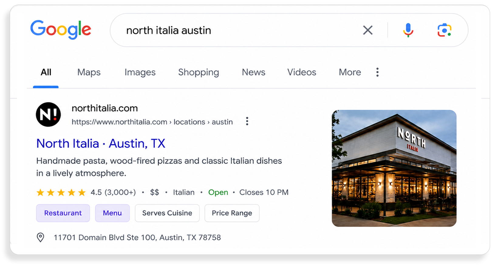 Show Hours, Ratings and Restaurant Details in Search