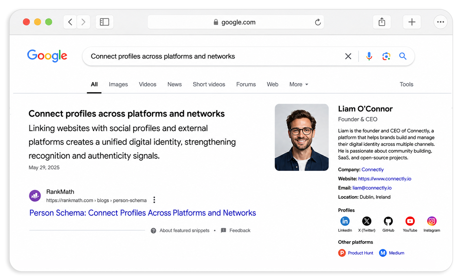 Connect profiles across platforms and networks1