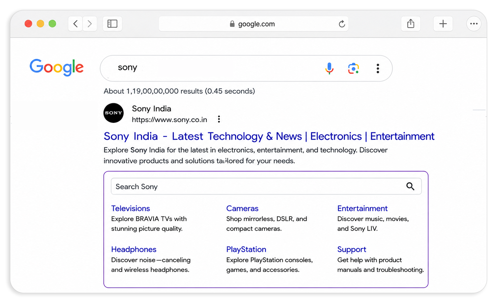 Enhance Search Listings with Website Search Features